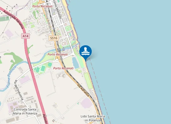 Map of 450 M SUD FOCE FIUME POTENZA