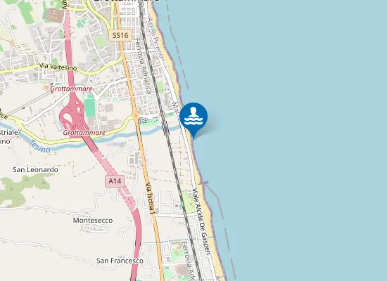 Map of 150 M SUD FOCE TESINO