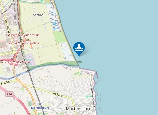 Map of 300 M NORD FOCE TRONTO