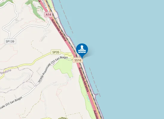 Map of 100 M Sud Fosso San Biagio