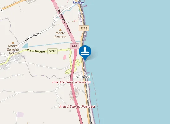 Map of 200 M NORD FOSSO CAMPOFILONE