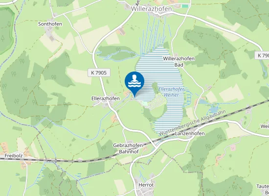 Map of LEUTKIRCH ELLERAZHOFER WEIHER