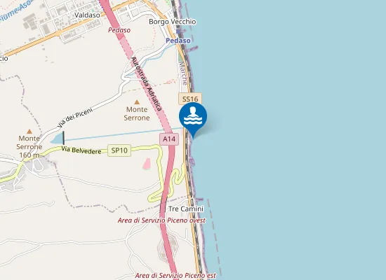 Map of 100 M Sud Scarico Centrale Enel