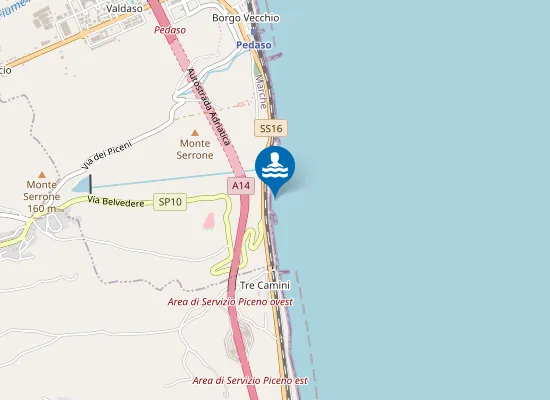 Map of 200 M SUD SCARICO CENTRALE ENEL