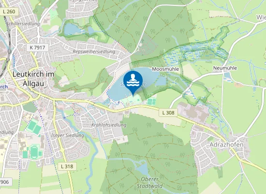 Map of LEUTKIRCH STADTWEIHER