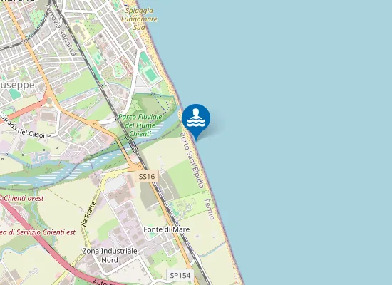Map of 500 M SUD FOCE FIUME CHIENTI