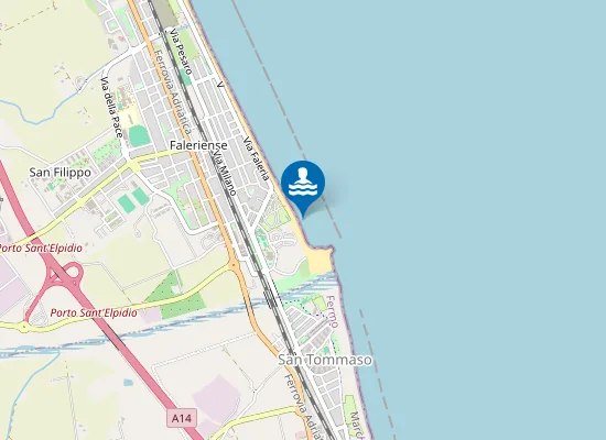 Map of 200 M NORD FOCE TENNA