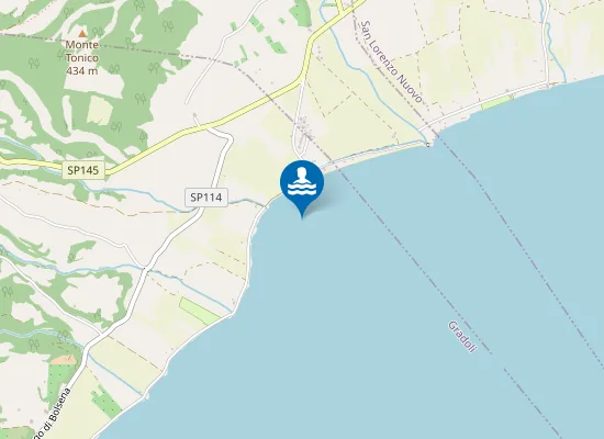 Map of C.LE MATEE-400 MT SX GROTTE DI CASTRO