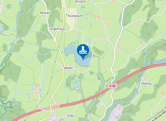 Map of WANGEN GROSSWEIHER ROEHRENMOOS