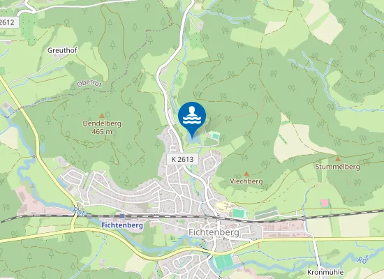Map of FICHTENBERG DIEBACHSEE BADESTELLE