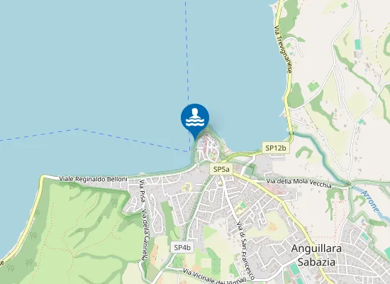 Map of 250 MT SX CHIOSCO PIAZZETTA ANGUILLARA