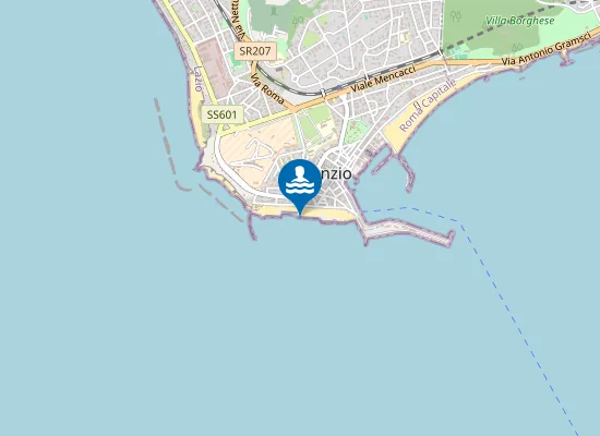 Map of 350 MT SX MOLO EST. ANZIO