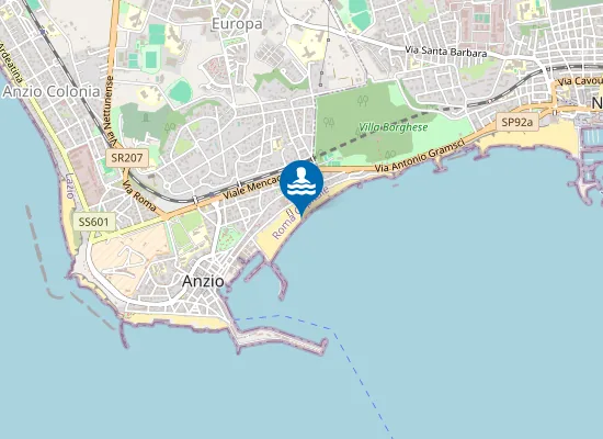 Map of 50 M DX MOLO PORTO ANZIO