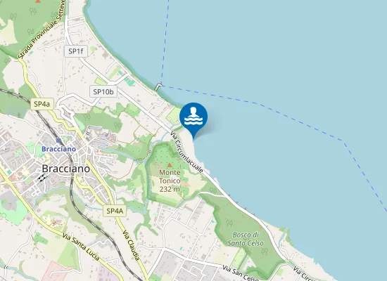 Map of 250 MT SX FOCE FOSSO DEI QUADRI