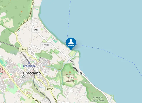 Map of 250 MT DX FOCE FOSSO DEI QUADRI