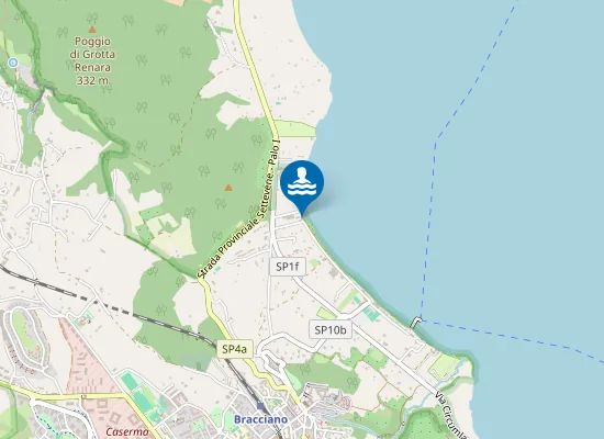 Map of 250 MT DX FOCE FOSSO DELLA MOLE