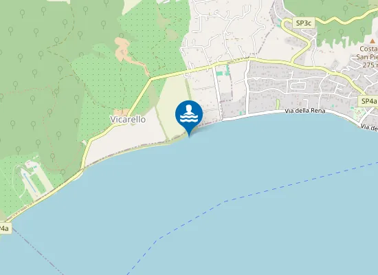 Map of 250 MT DX FOCE FOSSO VICARELLO