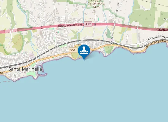 Map of 250 MT DX FOCE FOSSO CASTEL SECCO