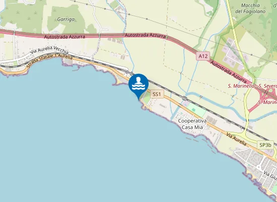 Map of 250 MT DX FOCE FOSSO DEL QUARTACCIO