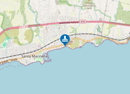 Map of 250 MT SX FOCE FOSSO CASTEL SECCO