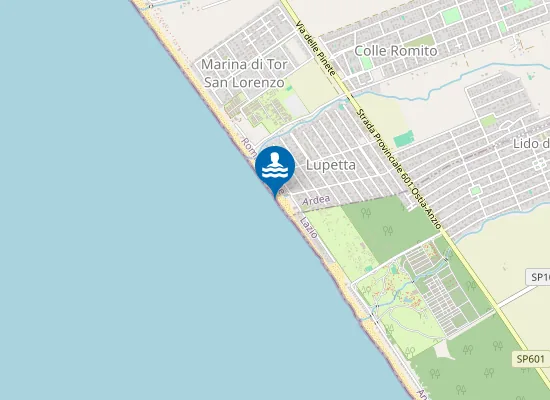 Map of 250 MT DX FOCE FOSSO CAFFARELLA