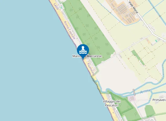 Map of 250 MT SX FOCE FIUME ARRONE