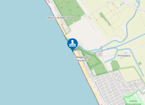 Map of 250 MT DX FOCE FIUME ARRONE