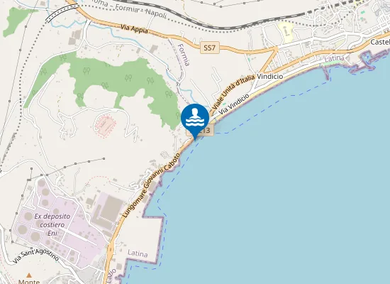 Map of 100 MT SX TORRENTE PONTONE