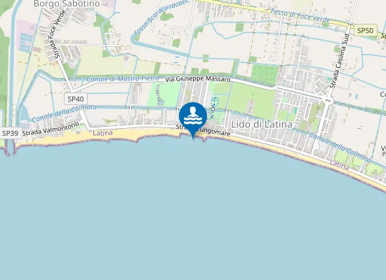 Map of 1400 MT DX ACQUE ALTE-FOCE VERDE