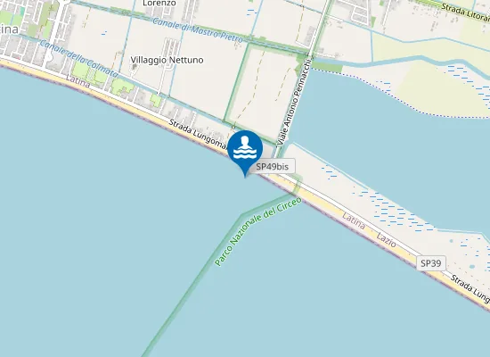 Map of 200 MT SX IDROVORA CAPOPORTIERE