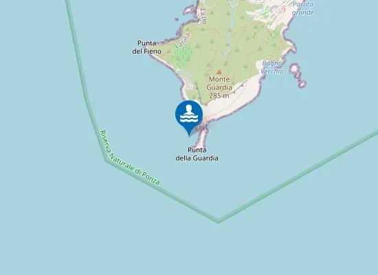 Map of PUNTA DELLA GUARDIA (SX)