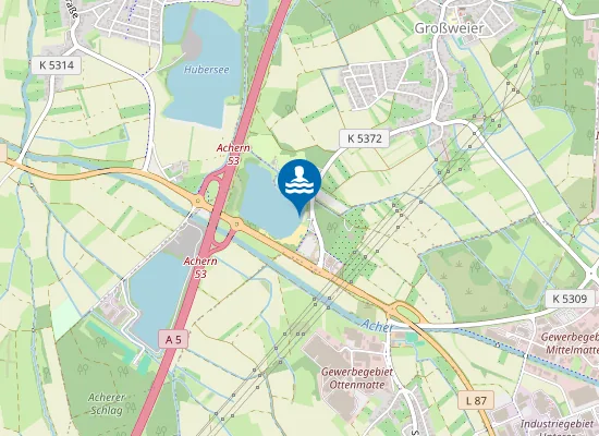 Map of Achern Achernsee