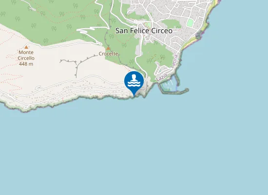 Map of SPIAGGETTA A SX PORTO DI S.FELICE CIRCEO