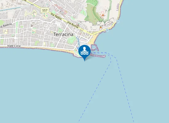 Map of 500 MT SX BANCHINA PORTO DI TERRACINA