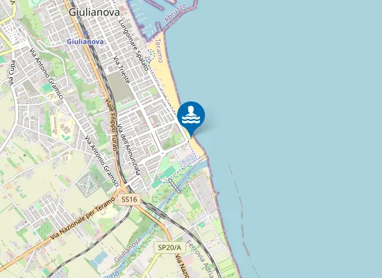 Map of 360 MT A NORD FOCE F. TORDINO