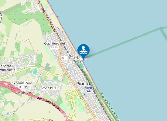 Map of ZONA ANTISTANTE FOCE F. CALVANO