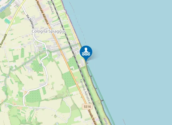 Map of IN CORRISPONDENZA KM.414,200 SS.16