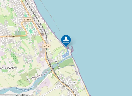 Map of 300 MT A NORD FOCE F. VOMANO