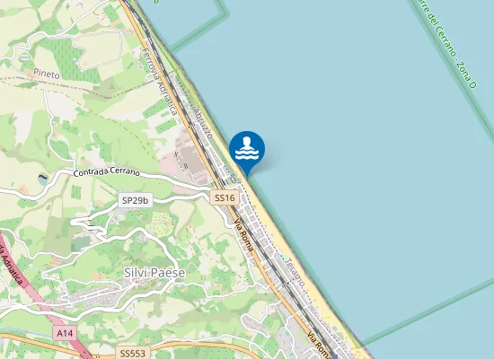 Map of ZONA ANTISTANTE FOCE T. CERRANO