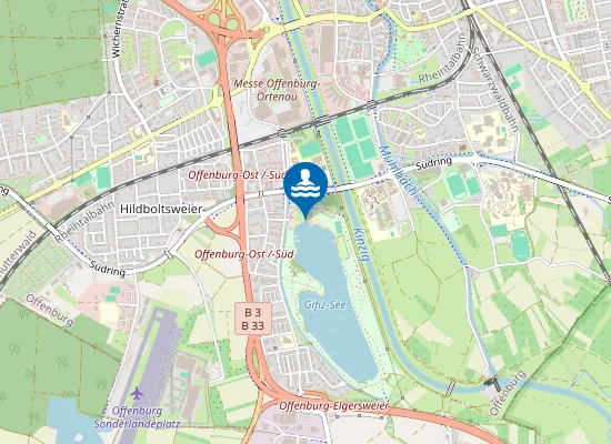 Map of OFFENBURG STRANDBAD GIFIZ