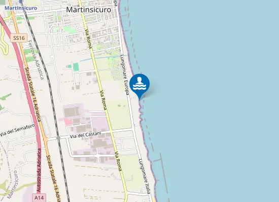 Map of ZONA ANTISTANTE LUNGOMARE EUROPA