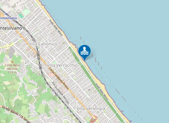 Map of ZONA ANTISTANTE VIA BRADANO