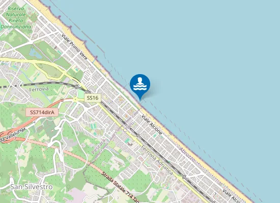 Map of 100 Mt A Nord Foce F. Pretaro