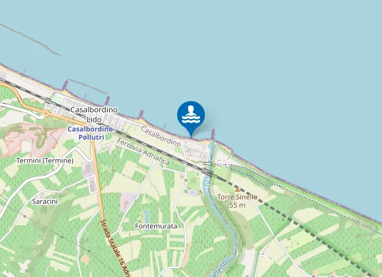 Map of 200 MT A NORD FOCE F. SINELLO