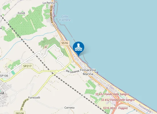 Map of 75 MT SUD STAZIONE FF.SS. FOSSACESIA M.