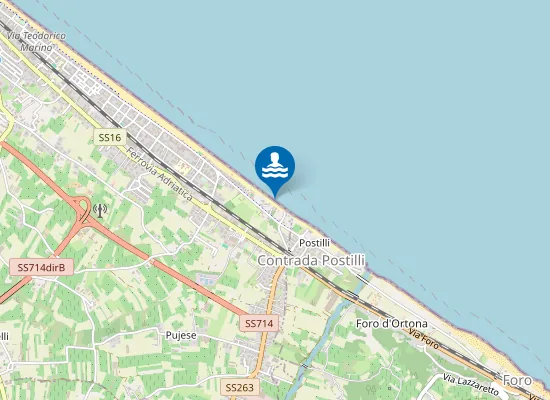 Map of 140 M SUD FOCE FOSSO SAN LORENZO