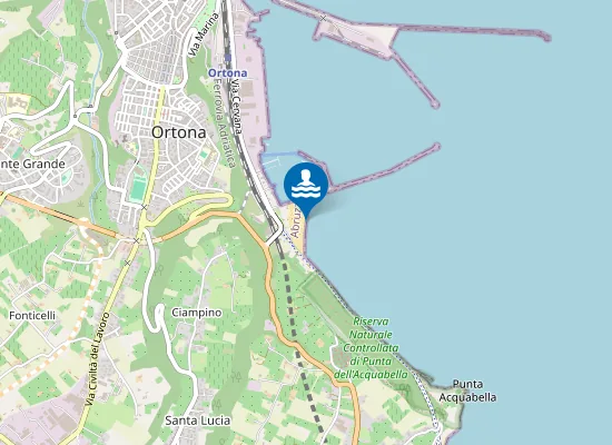 Map of 100 Mt A Sud Foce T. Saraceni