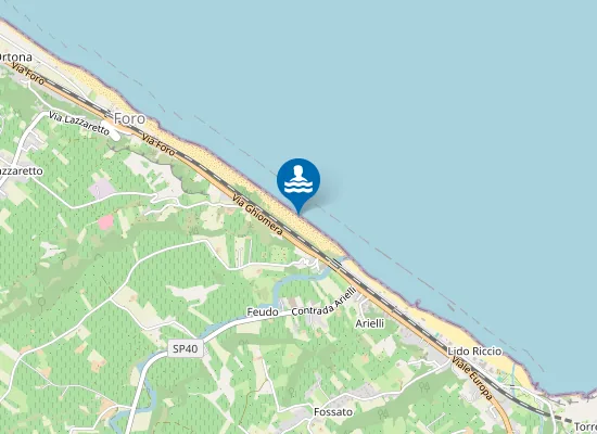 Map of 400 MT A NORD FOCE F. ARIELLI