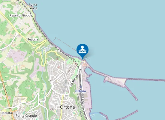 Map of ZONA PROSPICIENTE MOLO NORD DEL PORTO