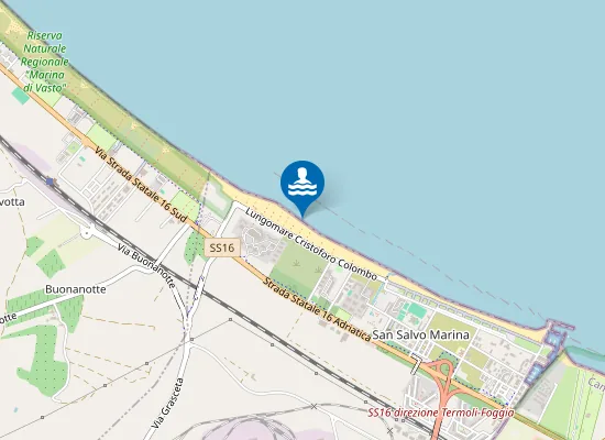 Map of 650 MT A SUD FOCE T. BUONANOTTE